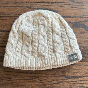 The North Face Ivory Cable Knit Beanie